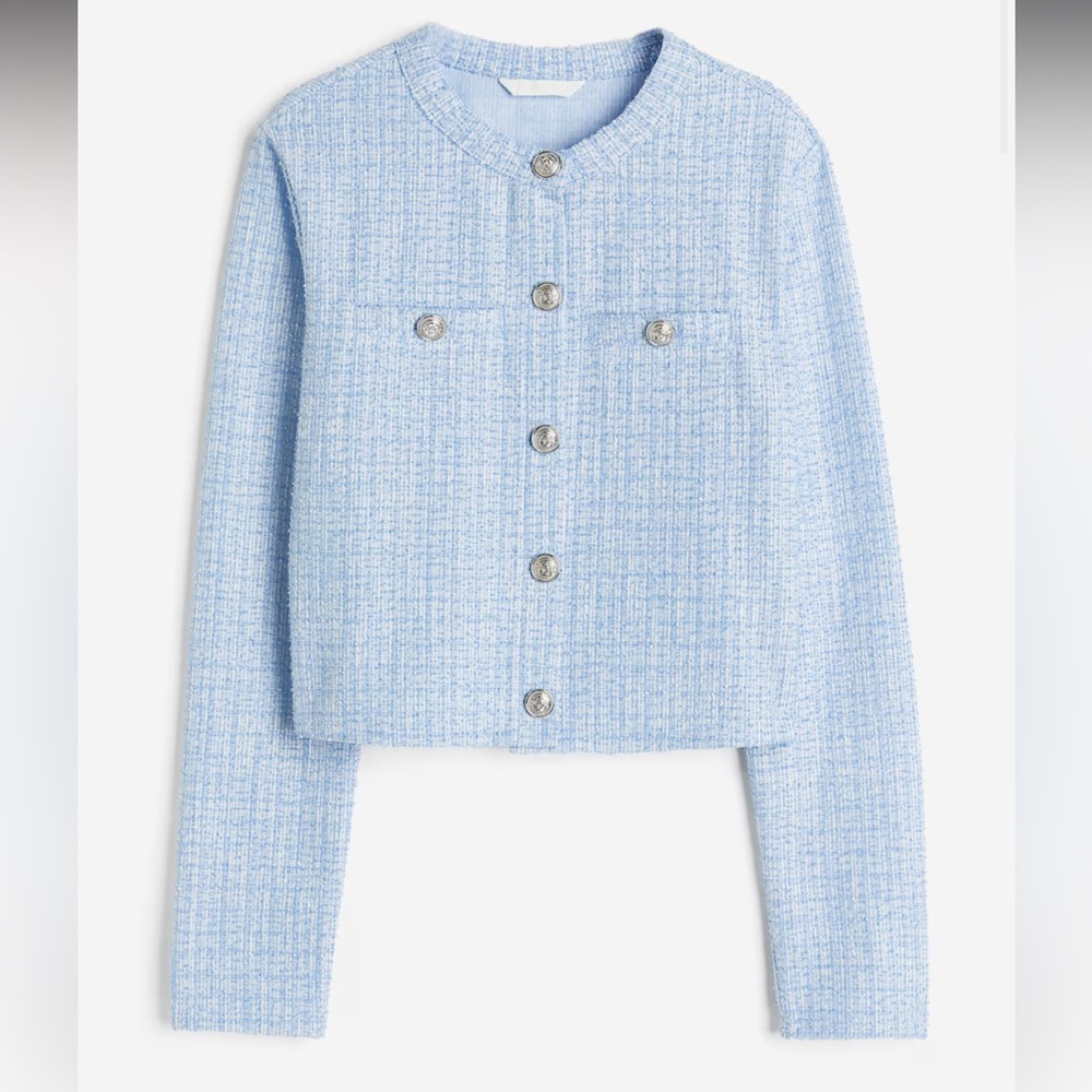 H&M Blue Cozy Knit Cardigan